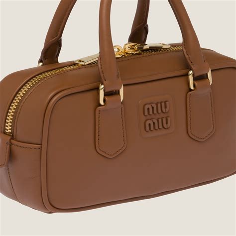 miu miu padding|Cognac Arcadie Leather Bag .